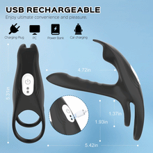 Load image into Gallery viewer, Black Fox - Vibrating Girth Enhancer Penis Sleeves