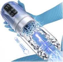 Load image into Gallery viewer, Penis Pump Realistic Electric Stroker with 7 Sucking Vibrating Thrusting Rotating Licking