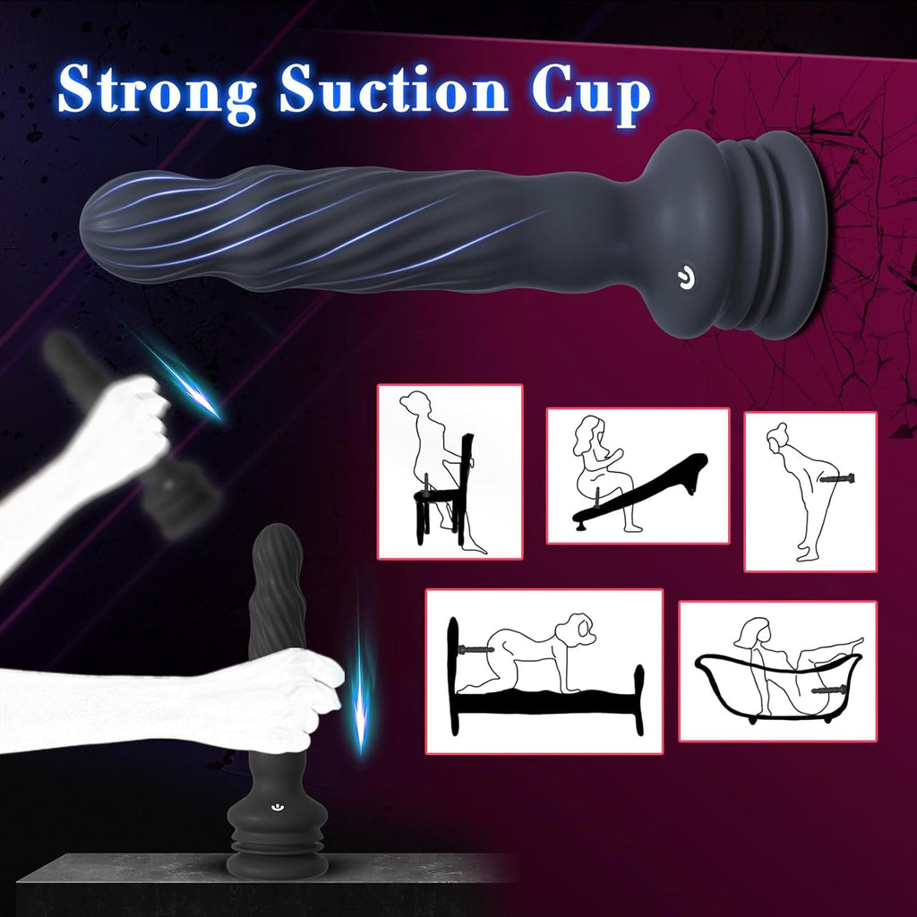 Anal Male Adult Sex Toys - Wriggling Rotating Vibrating Prostate Massager Anal Butt Plug Sex Toy for Men Women Couples, Porinda Remote Control Anal Dildo Vibrator with Suction Cup, 7 Modes Anal Beads