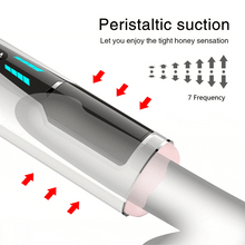 Load image into Gallery viewer, Men's Fully Automatic Telescopic Insertion Aircraft Cup Vibration Induction Speech Adult Sexual Products